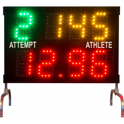 Elektronická svetelná tabuľka Athletics Electronic na zobrazenie výsledku v atleticke